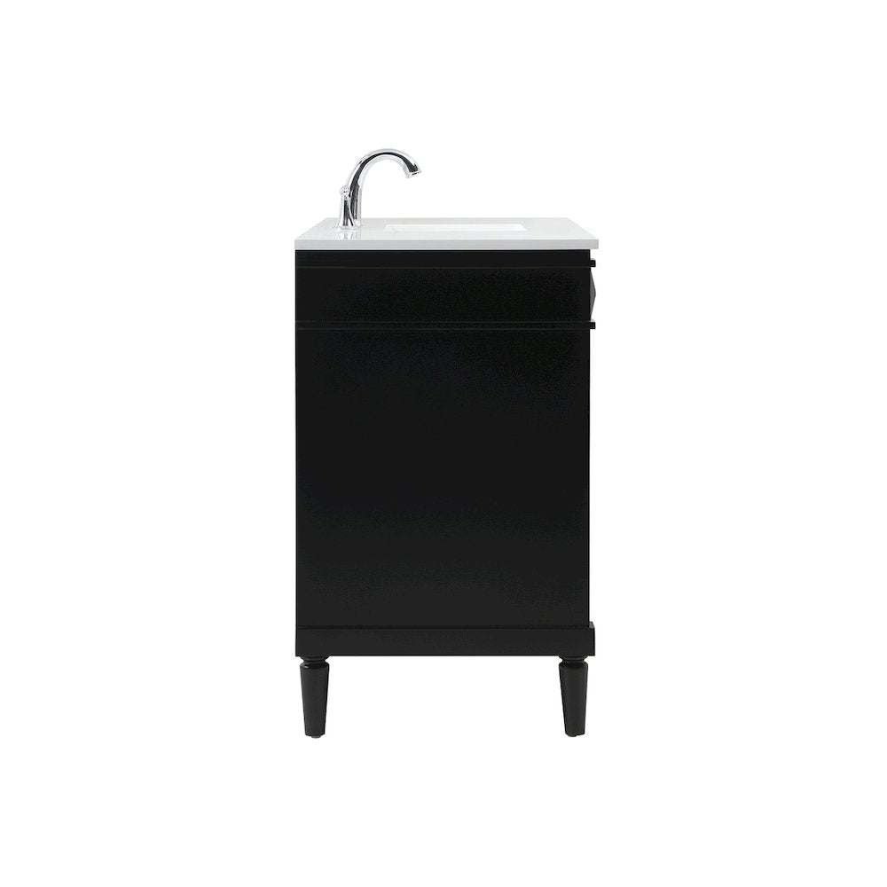 48 inch Single bathroom vanity in black