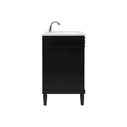 48 inch Single bathroom vanity in black