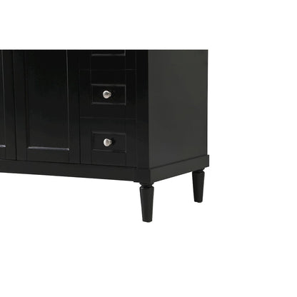 48 inch Single bathroom vanity in black