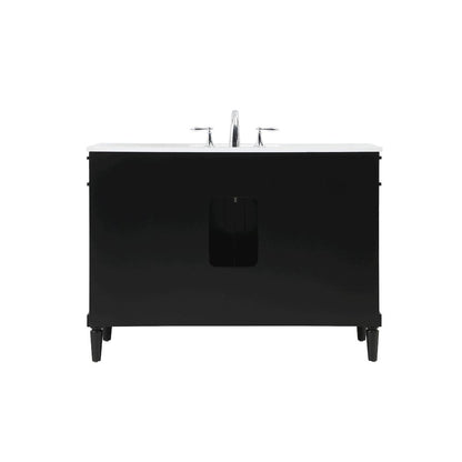 48 inch Single bathroom vanity in black