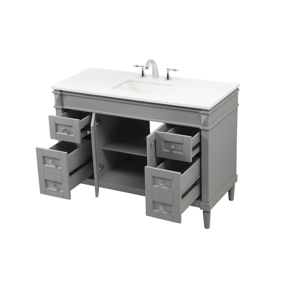 48 inch Single bathroom vanity in grey