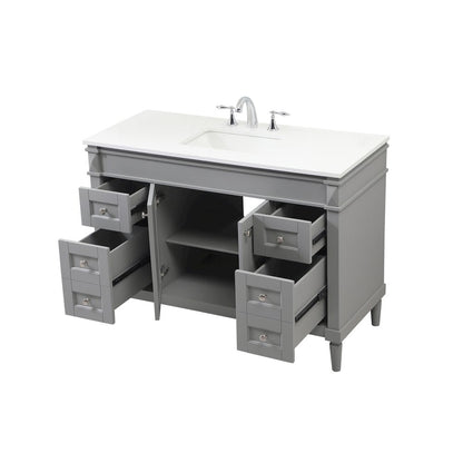 48 inch Single bathroom vanity in grey