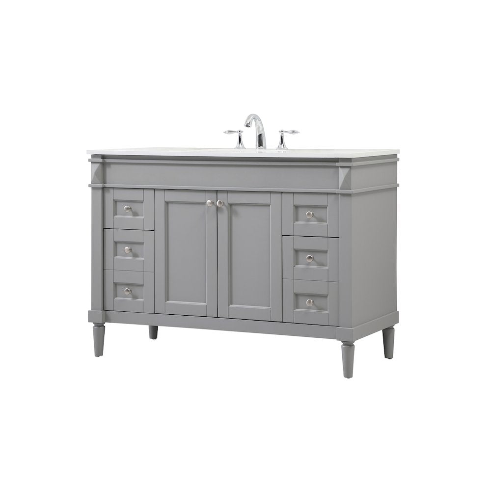 48 inch Single bathroom vanity in grey