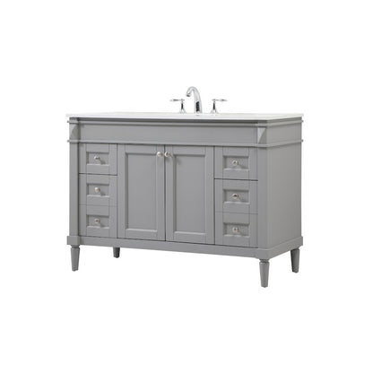 48 inch Single bathroom vanity in grey