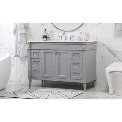 48 inch Single bathroom vanity in grey