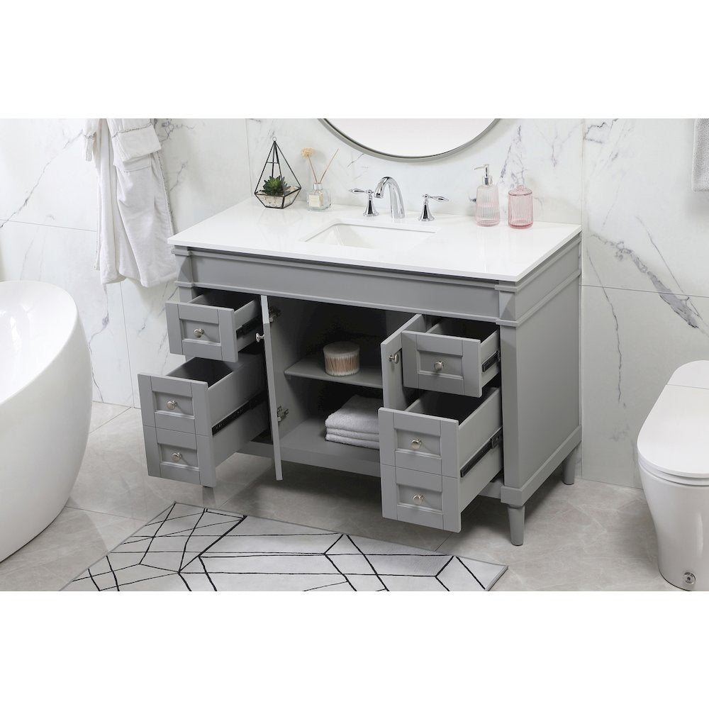 48 inch Single bathroom vanity in grey