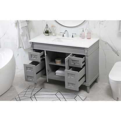 48 inch Single bathroom vanity in grey
