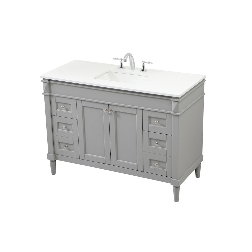 48 inch Single bathroom vanity in grey