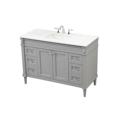 48 inch Single bathroom vanity in grey