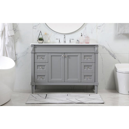 48 inch Single bathroom vanity in grey