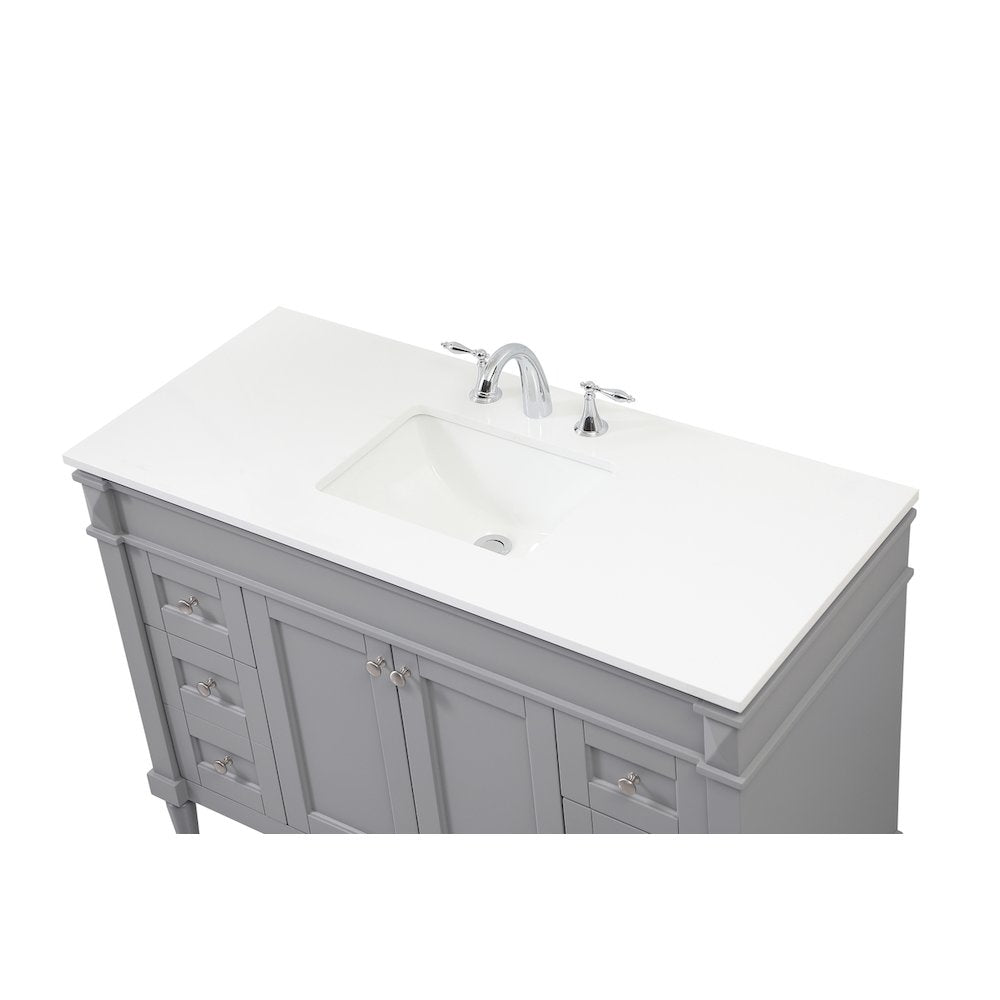 48 inch Single bathroom vanity in grey