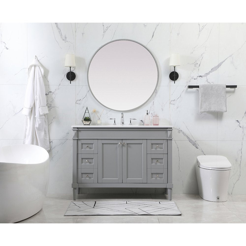 48 inch Single bathroom vanity in grey