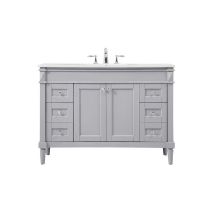48 inch Single bathroom vanity in grey