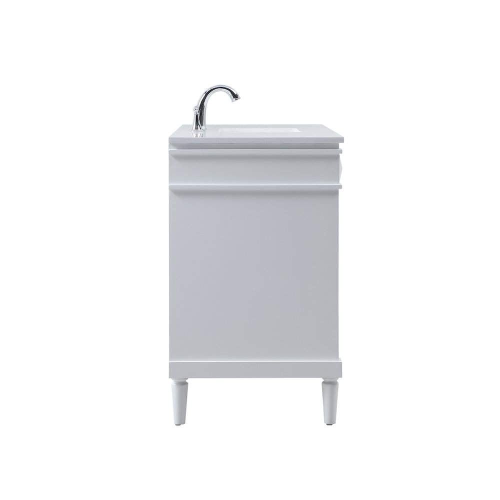 48 inch Single bathroom vanity in white