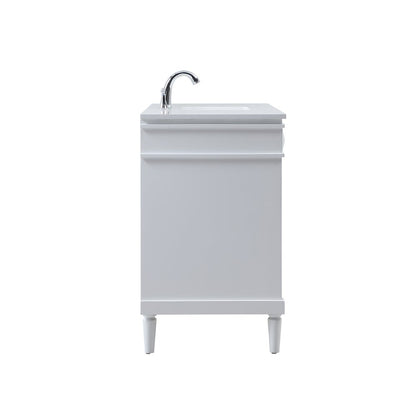 48 inch Single bathroom vanity in white