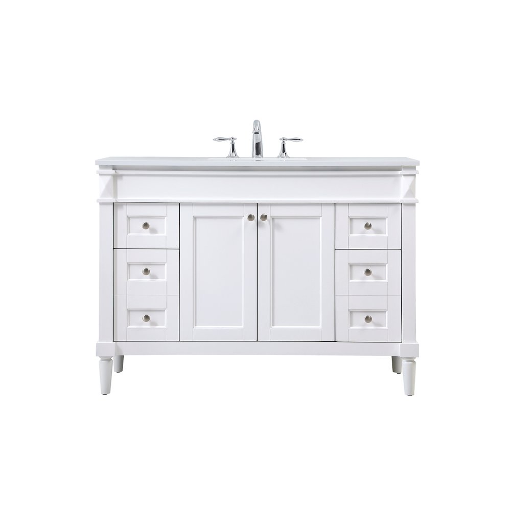 48 inch Single bathroom vanity in white