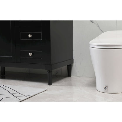 60 inch Single bathroom vanity in black