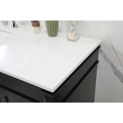 60 inch Single bathroom vanity in black