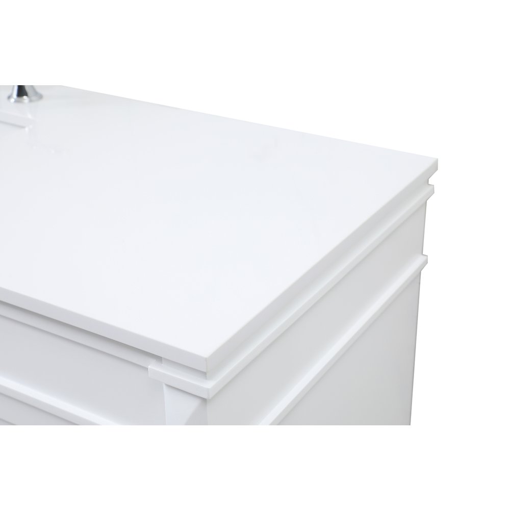 60 inch Single bathroom vanity in white