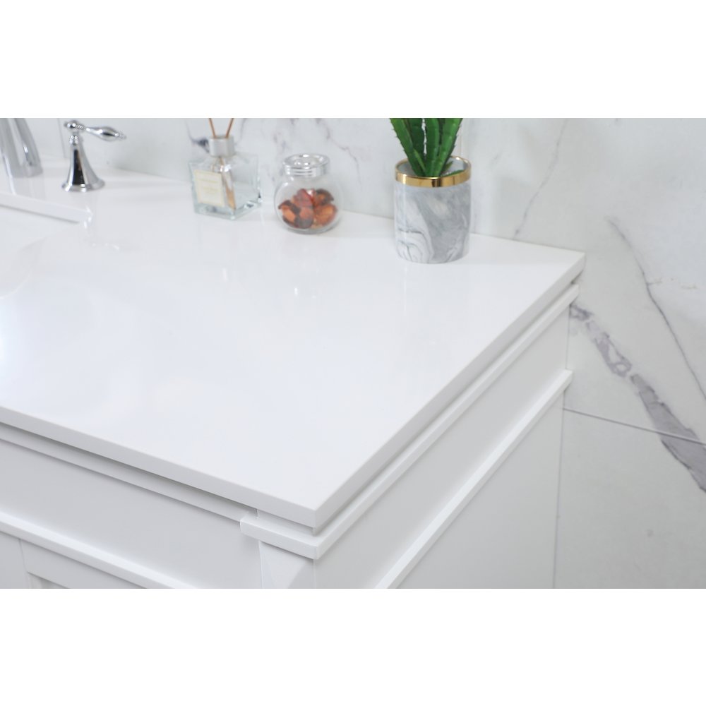 60 inch Single bathroom vanity in white