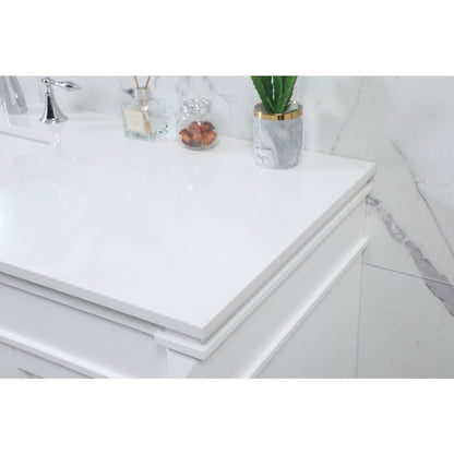 60 inch Single bathroom vanity in white