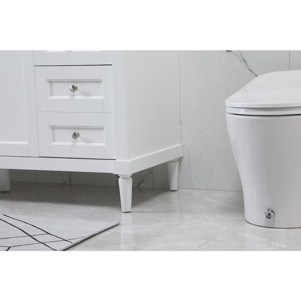 60 inch Single bathroom vanity in white