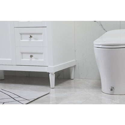 60 inch Single bathroom vanity in white