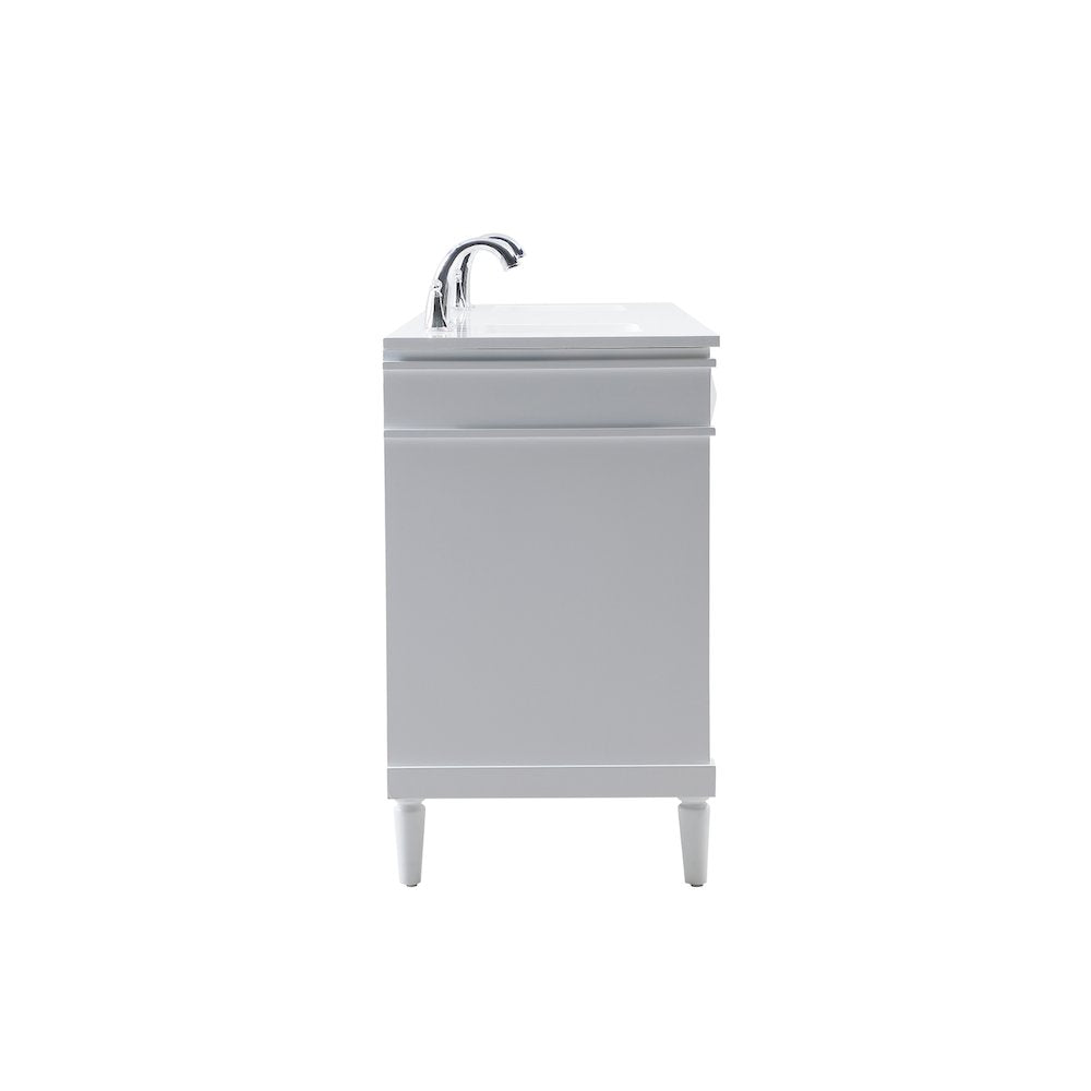 72 inch double bathroom vanity in white