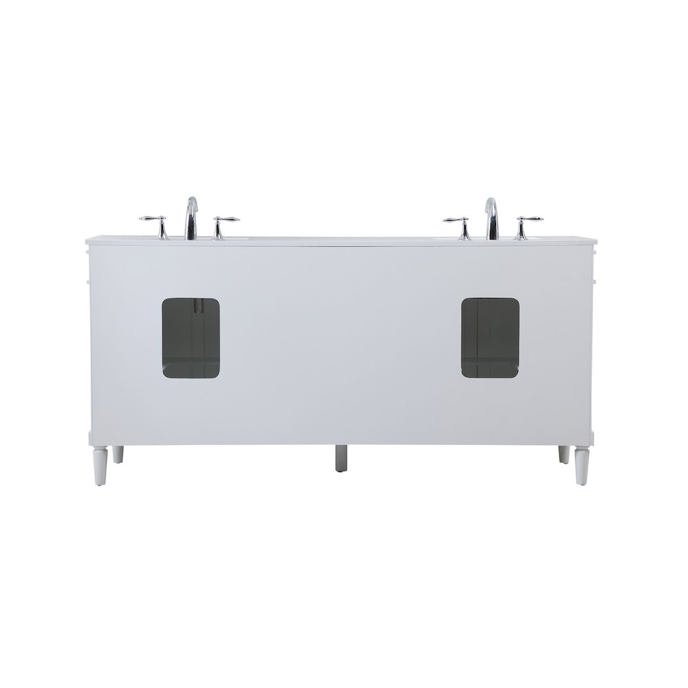 72 inch double bathroom vanity in white