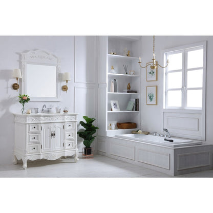 42 inch Single Bathroom vanity in antique white