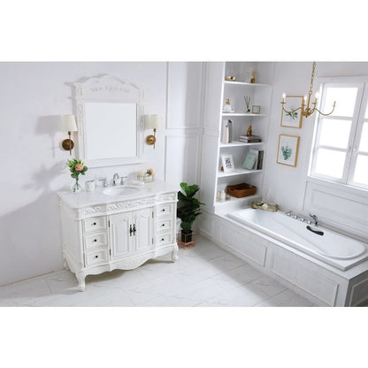 48 inch Single Bathroom vanity in antique white