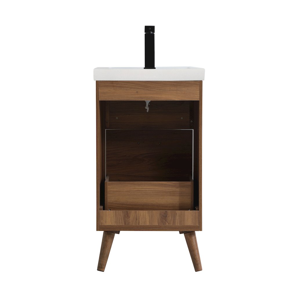 18 inch bathroom vanity in walnut brown