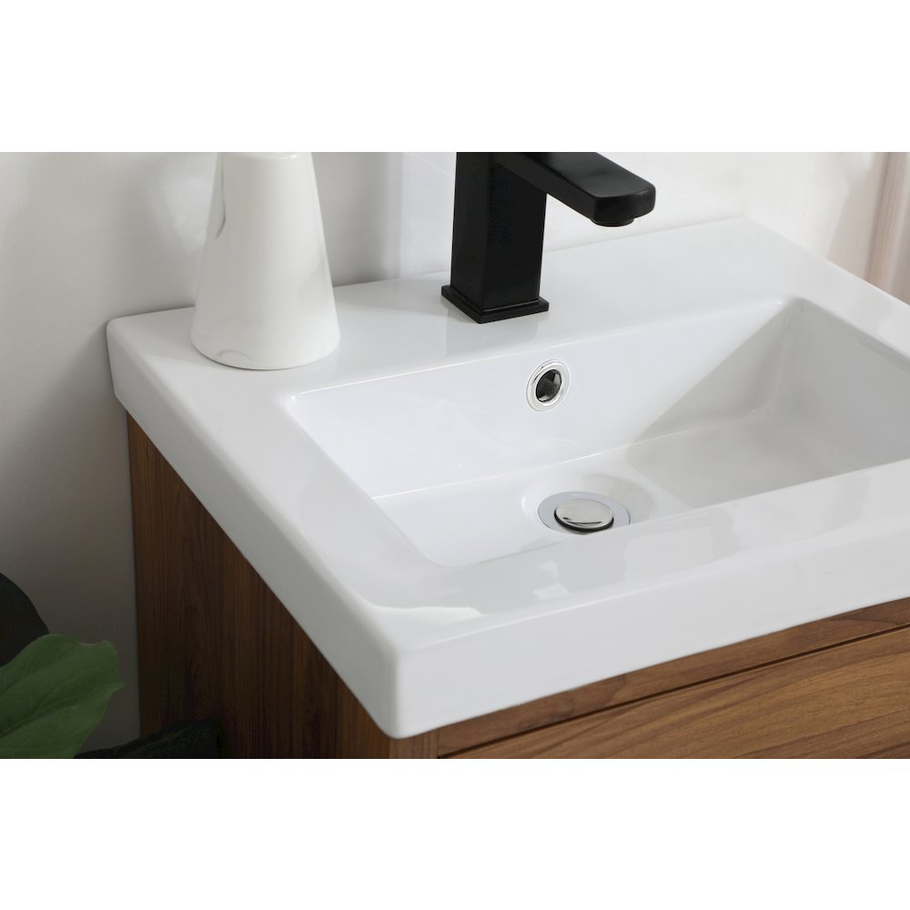 18 inch bathroom vanity in walnut brown
