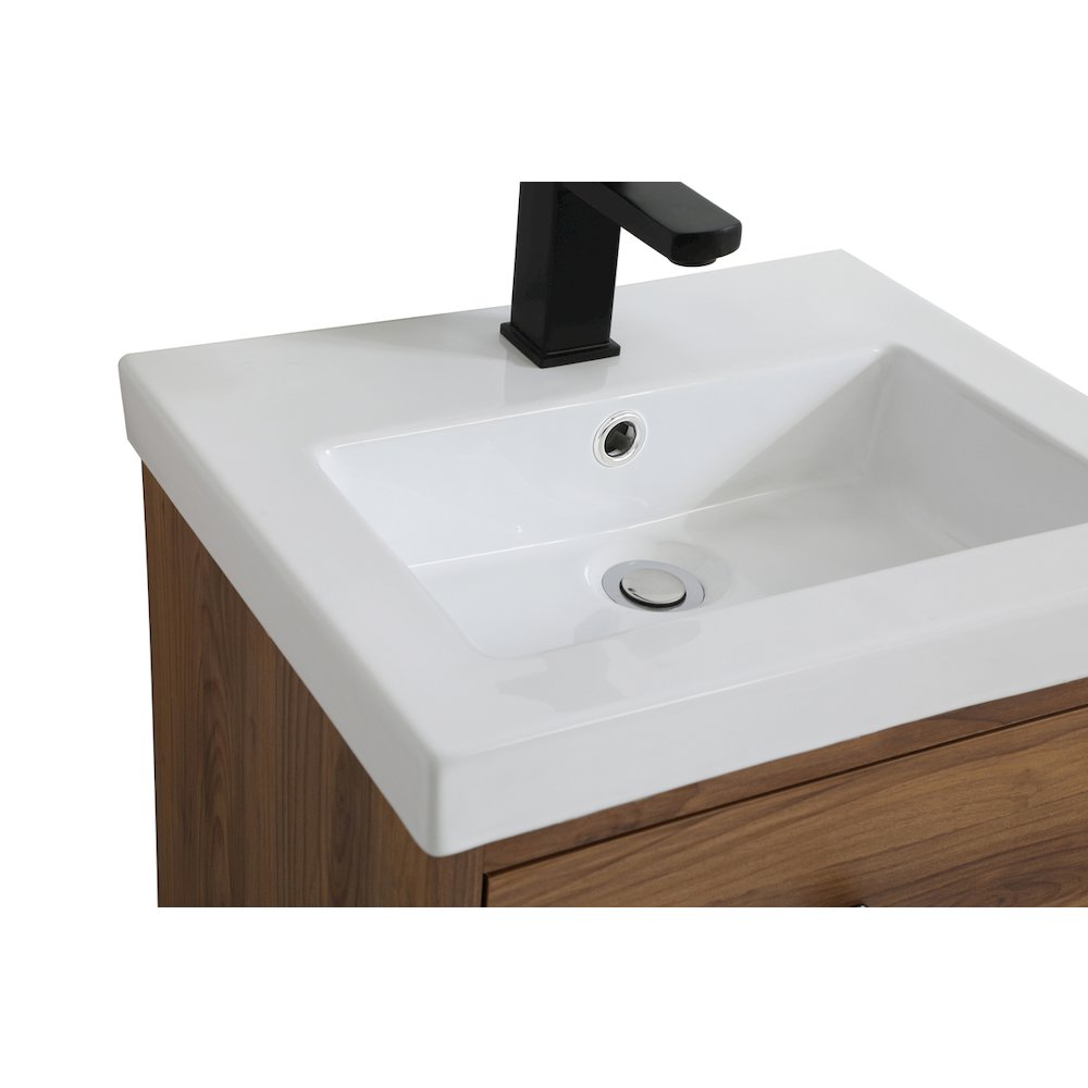 18 inch bathroom vanity in walnut brown