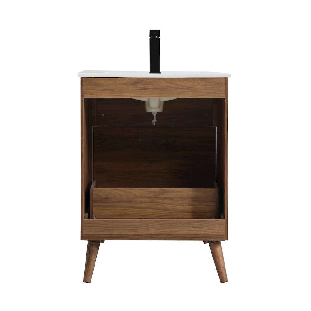 24 inch bathroom vanity in walnut brown