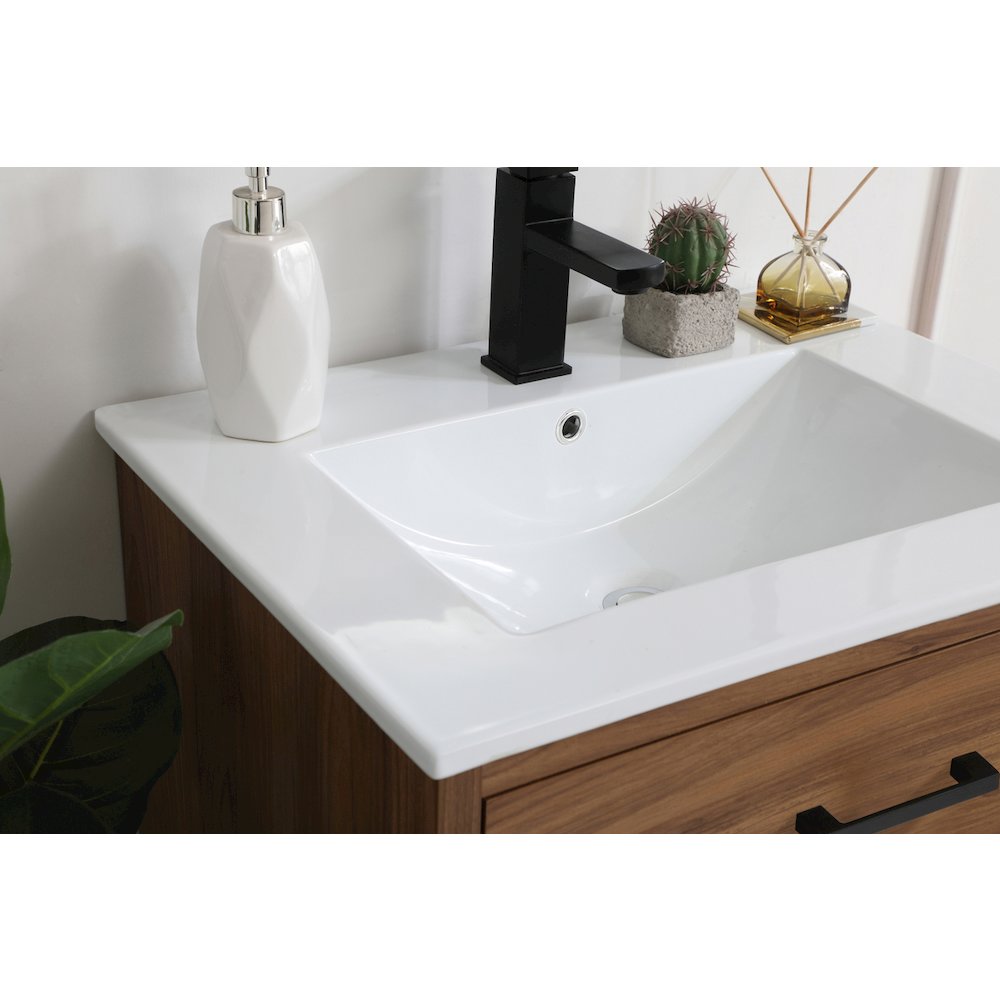 24 inch bathroom vanity in walnut brown