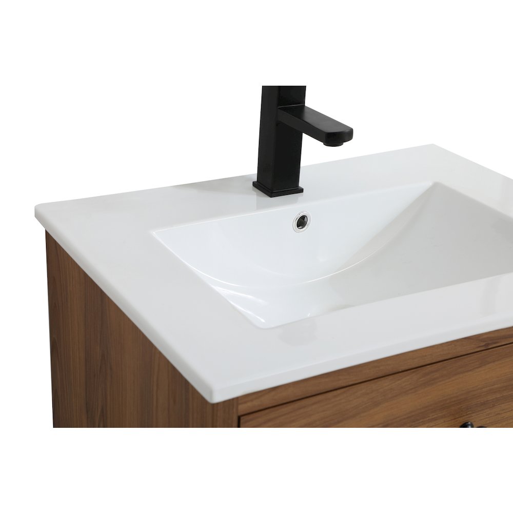 24 inch bathroom vanity in walnut brown