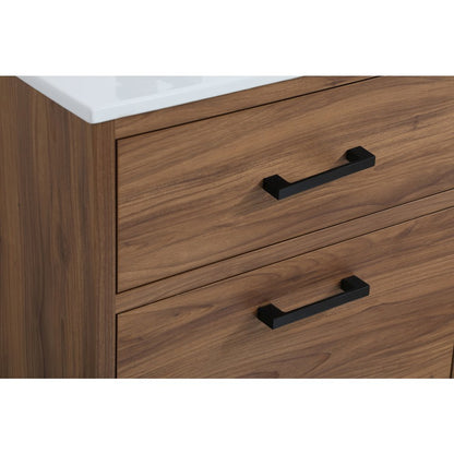 24 inch bathroom vanity in walnut brown