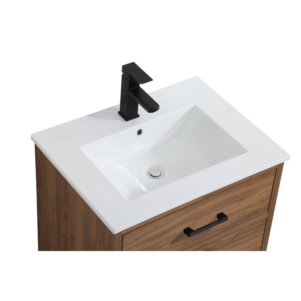 24 inch bathroom vanity in walnut brown