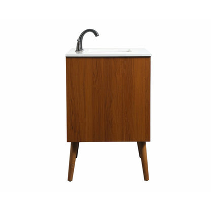 36 inch Single bathroom vanity in teak