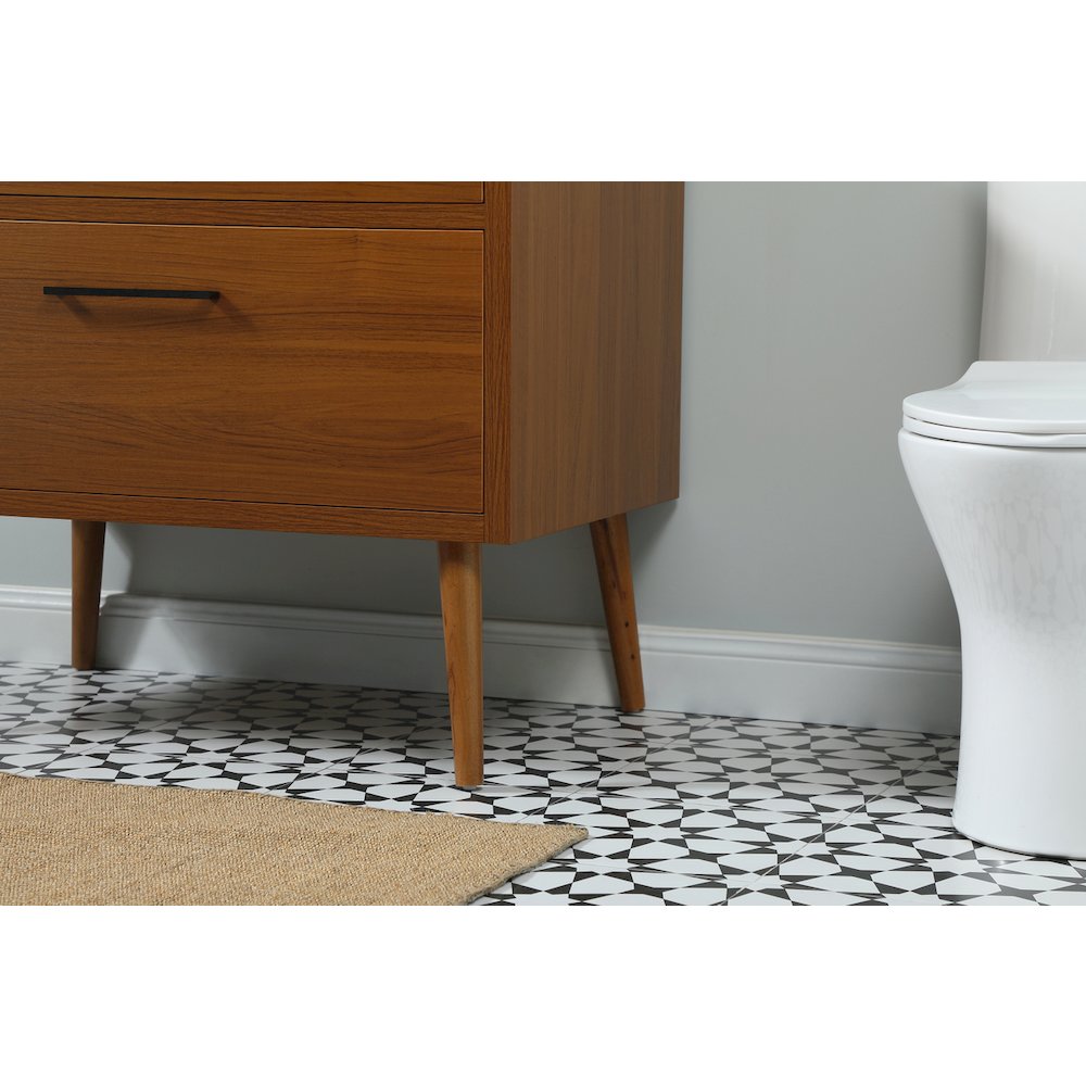 36 inch Single bathroom vanity in teak