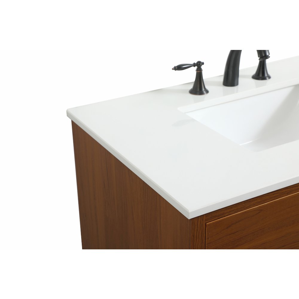 36 inch Single bathroom vanity in teak