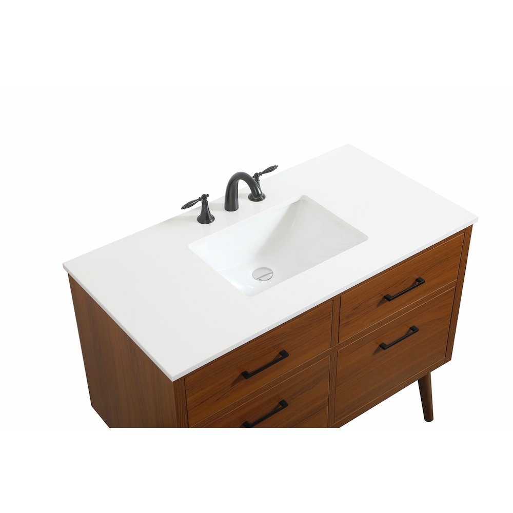 42 inch Single bathroom vanity in teak