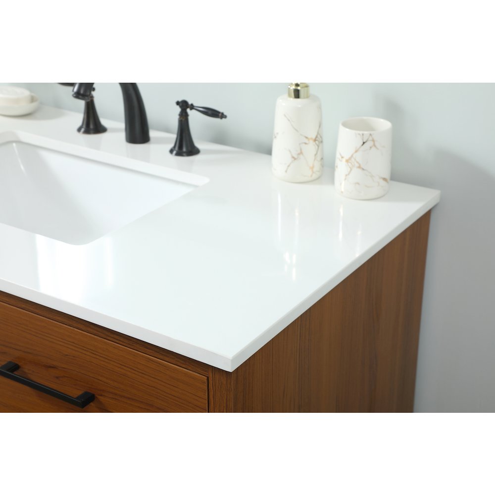 42 inch Single bathroom vanity in teak