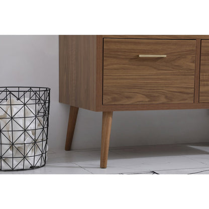 42 inch bathroom vanity in Walnut Brown