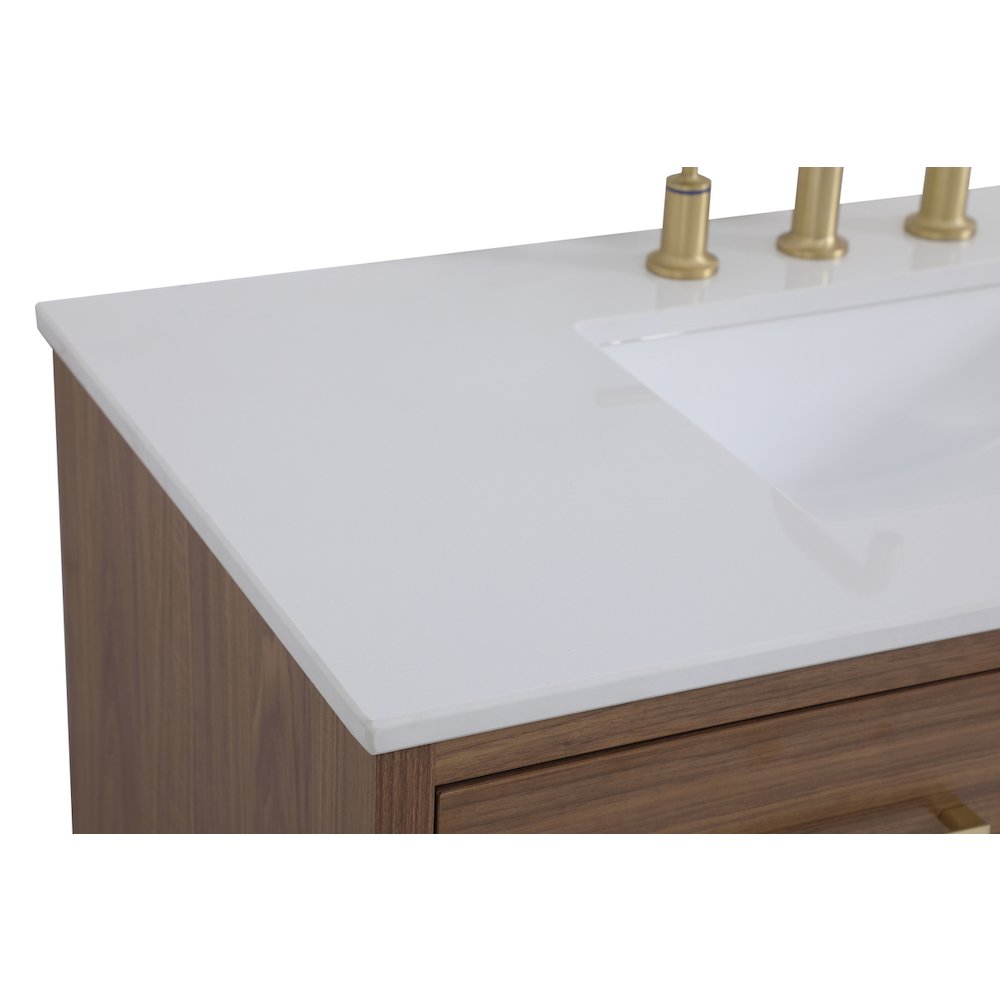 42 inch bathroom vanity in Walnut Brown
