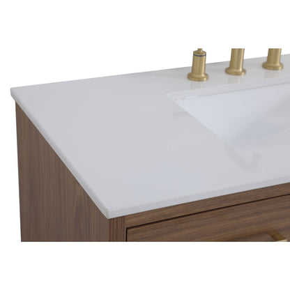 42 inch bathroom vanity in Walnut Brown