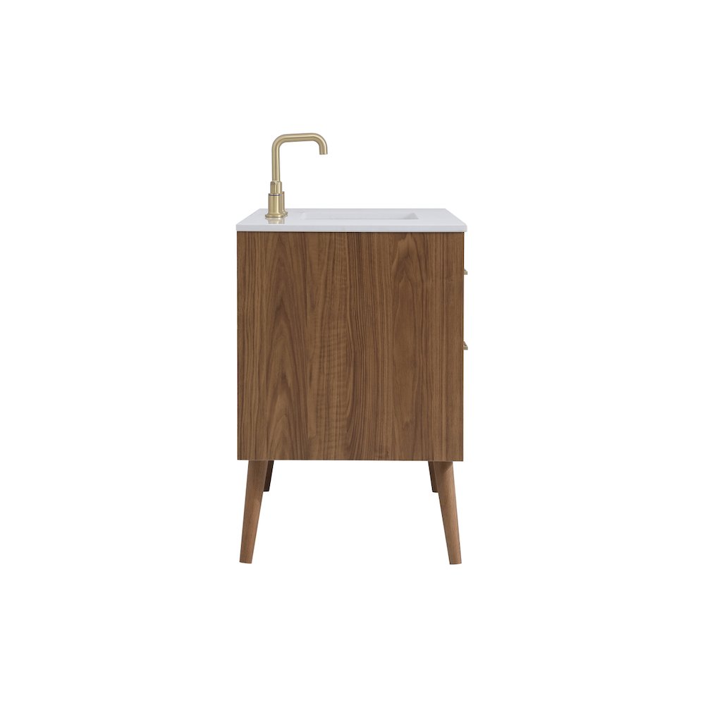 42 inch bathroom vanity in Walnut Brown