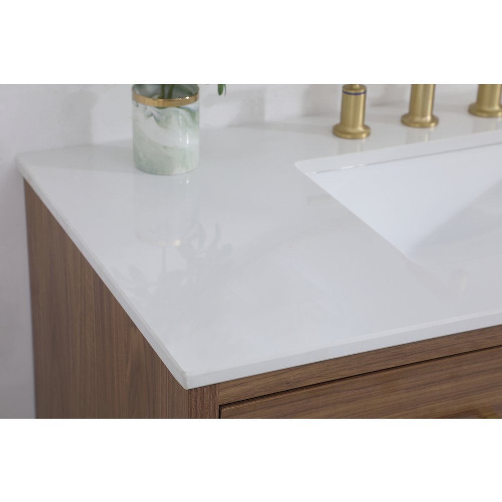 42 inch bathroom vanity in Walnut Brown