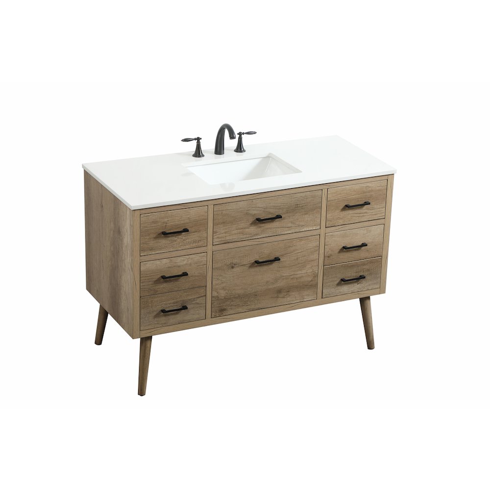48 inch Single bathroom vanity in natural oak